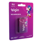 Bateria Recarregável 250mah 9v Sensor Controle Elgin