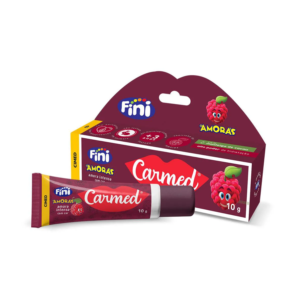Hidratante Labial Carmed Fini Amoras Intensas com Cor 10g Hidratante Labial Carmed Fini Amoras Intensas com Cor 10g - Image 1