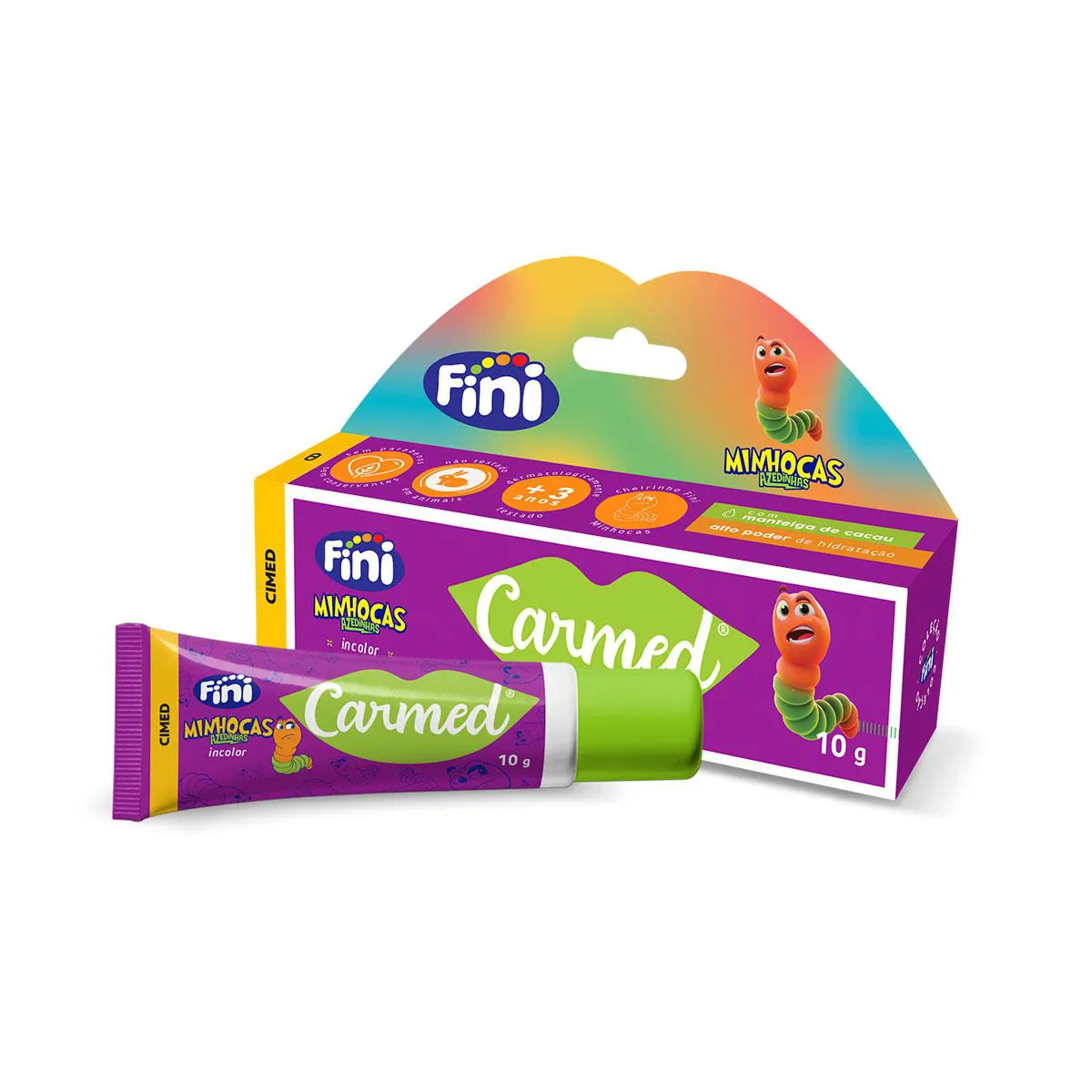 Hidratante Labial Carmed Fini Minhocas Azedinhas Incolor 10g Hidratante Labial Carmed Fini Minhocas Azedinhas Incolor 10g - Image 1