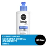 Creme de Pentear Cabelo Ondulado Cacheado Salon Line S.O.S Bomba Original 300ml