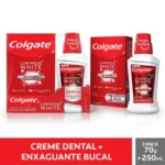 Kit Colgate Luminous White Brilliant Creme Dental 70g 3 unidades + Enxaguante Bucal 250ml - Image 2