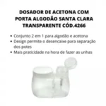Dosador Acetona e Porta Algodão Santa Clara 4266 - Image 2