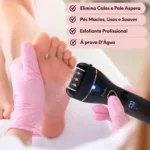 Lixa Elétrica Esfoliador Pés Recarregável Removedor de Calos + Creme Hidratante - Imagem 4