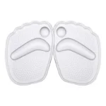 Par Palmilha Ortopédica Protetor Para Pés Almofadas Silicone Sapato Branco