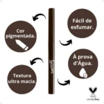 Lápis Retrátil para Sobrancelha Luisance 365 Castanho Escuro Hipoalergênico L5219 - Image 2