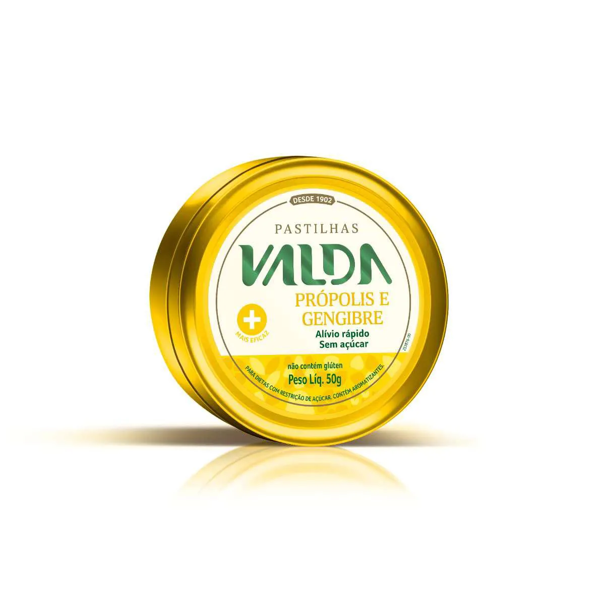 Pastilha Valda Mais Sabor PrĂ³polis e Gengibre Lata 50g Pastilha Valda Mais Sabor PrĂ³polis e Gengibre Lata 50g - Image 1