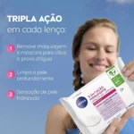 Lenço De Limpeza Facial Nivea 3 Em 1 Ação Hidratante 25 unidades - Image 3
