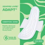 Absorvente Sempre Livre Adapt Cobertura Suave Com Abas com 32 unidades - Imagem 3
