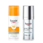 Kit Eucerin Sérum Facial Anti-Idade Hyaluron-Filler Epigenetic 30ml + Protetor Solar Facial Gel Antioleosidade FPS 60 Sun 52g