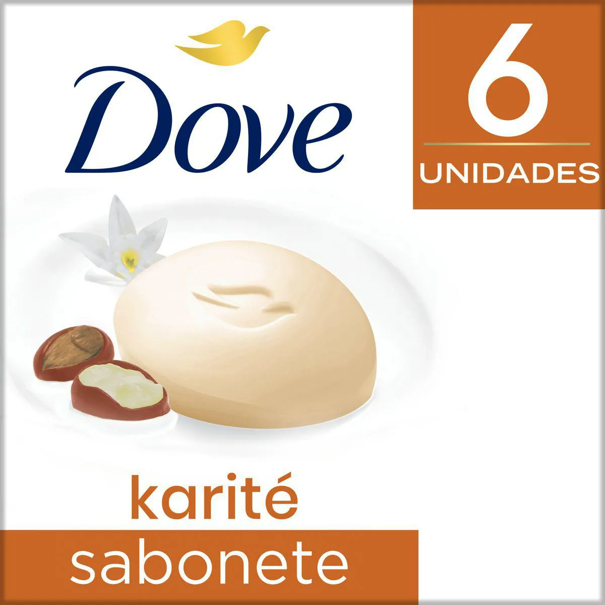 Kit Sabonete em Barra Dove Karité e Baunilha 90g 6 unidades Kit Sabonete em Barra Dove Karité e Baunilha 90g 6 unidades - Image 1