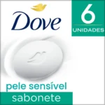 Kit Sabonete em Barra Dove Pele Sensível 90g 6 unidades