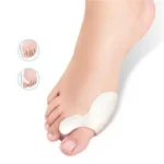 Par Protetor Ortopédico Joanete Alívio de Dor Separador Corretor de Dedos Antiderrapante Silicone Branco - Image 3