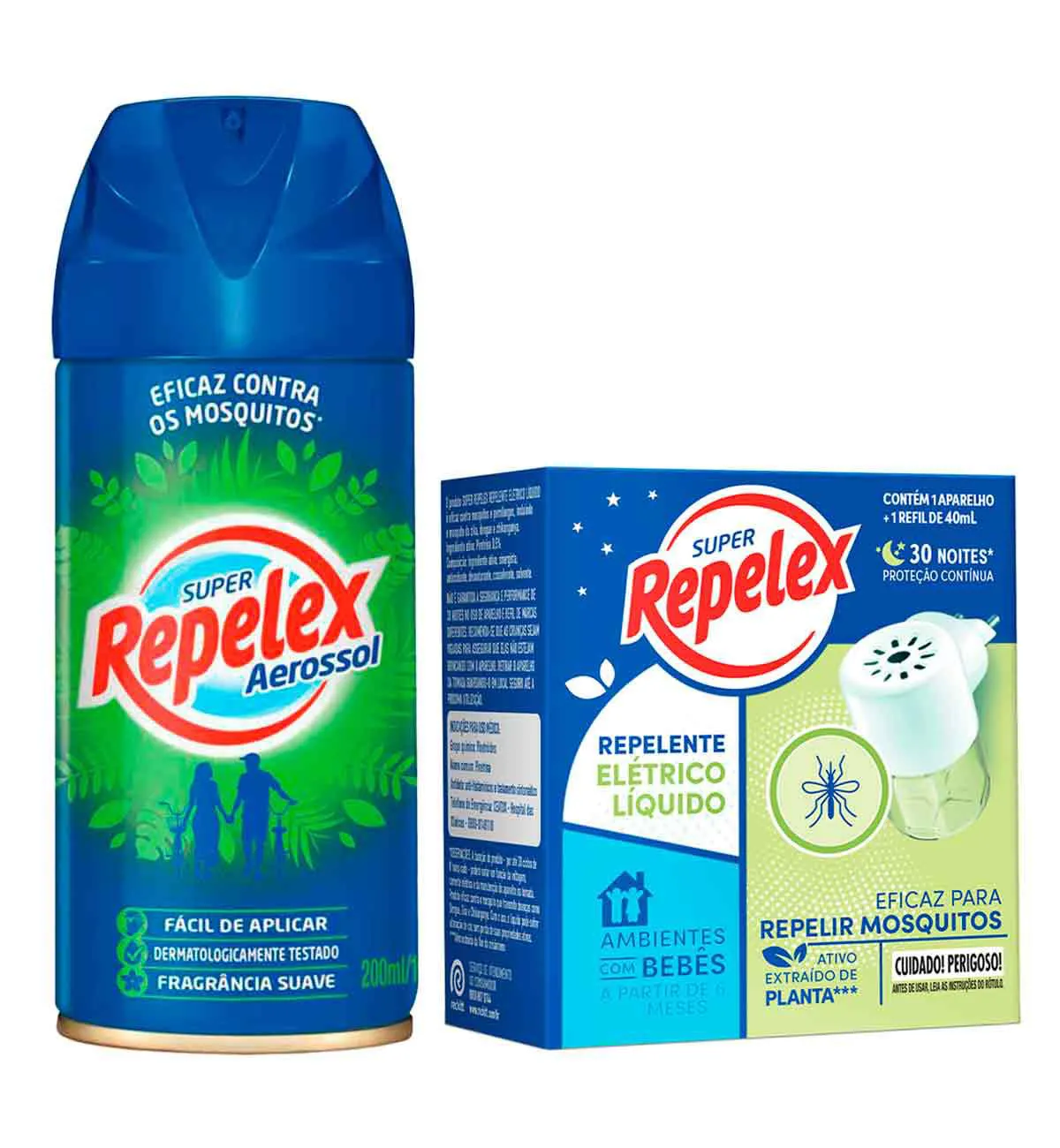 Kit Repelex Repelente Aerosol Super Family Care 200ml + Apar Kit Repelex Repelente Aerosol Super Family Care 200ml + Aparelho Elétrico + Repelente 30 Noites 40ml - Image 1