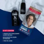 Tonalizante de Cabelo Biocolor Homem Bozzano - Louro Escuro - Image 4
