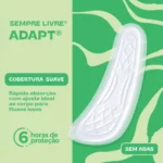 Absorvente Sempre Livre Adapt Cobertura Suave Sem Abas com 8 unidades - Image 4