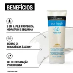 Kit Protetor Solar Neutrogena Sun Fresh Corporal FPS 50 200ml + Facial Derm Care Oil Control Fluido FPS 80 Sem Cor 40ml - Image 3