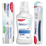 Kit Cuidado com a Gengiva Periogard Pasta de Dente em Gel Sabor Hortelã + Escova de Dente Extra Macia + Enxaguante Bucal Sem Álcool Extra Mint