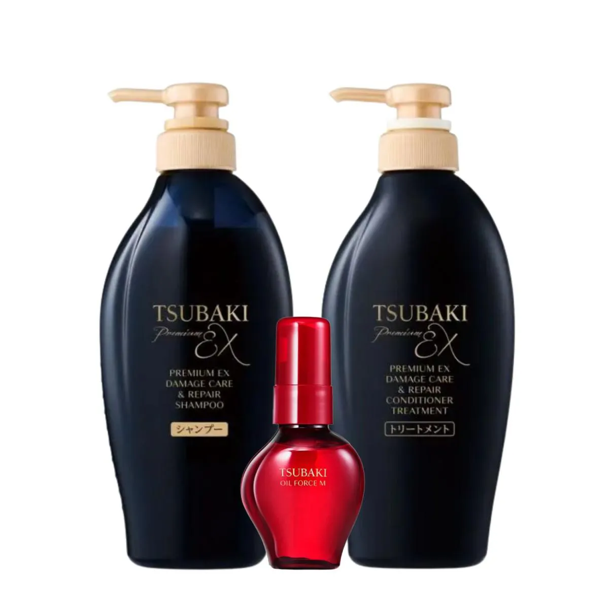Tsubaki Premium Ex Repair Shampoo 450ml + Condicioandor 450m Tsubaki Premium Ex Repair Shampoo 450ml + Condicioandor 450ml + Oleo Capilar Camellia 60ml - Image 1