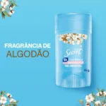 Desodorante Antitranspirante Secret Powder Protect Cotton Gel 48h Feminino 45g - Imagem 3