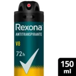 Desodorante Antitranspirante Aerosol Rexona Men V8 72h 150ml - Image 2
