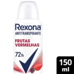 Desodorante Antitranspirante Aerosol Rexona Frutas Vermelhas Feminino 72h 150ml - Image 2