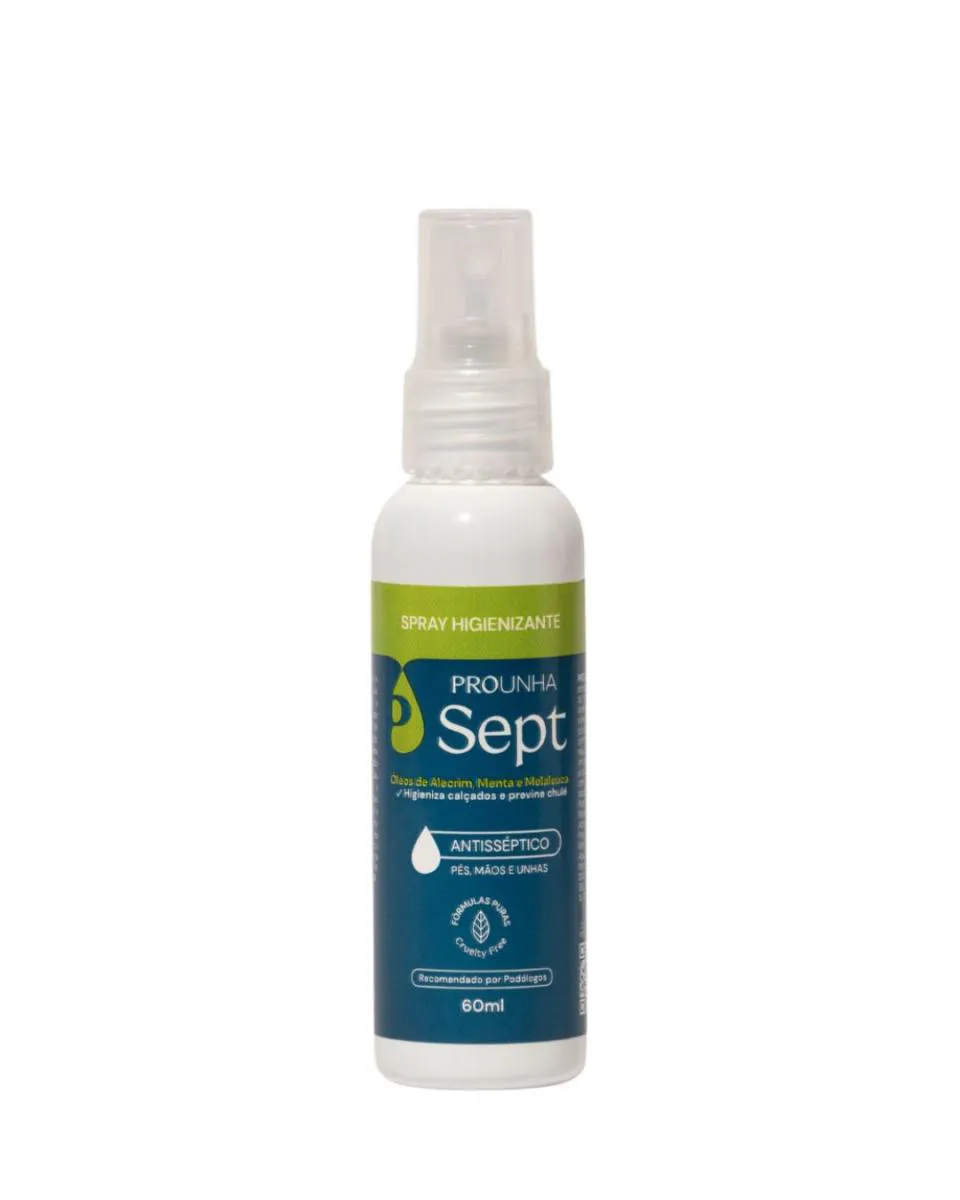 Pro Unha Sept Compacto Spray Higienizante 60Ml Pro Unha Sept Compacto Spray Higienizante 60Ml - Imagem 1