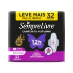 Absorvente Sempre Livre Conforto Noturno Cobertura Suave Com Abas 32 unidades - Imagem 2