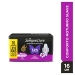 Absorvente Sempre Livre Conforto Noturno Cobertura Suave Com Abas com 16 unidades