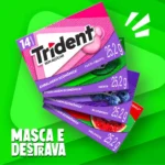 Goma de Mascar Trident Tutti Frutti Sem Açúcar 25,2g - Imagem 3