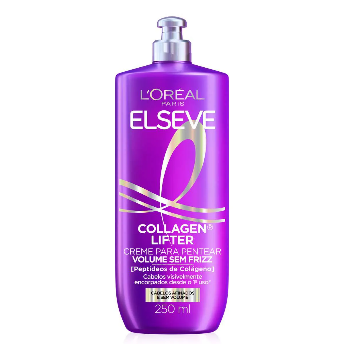 Creme para Pentear Volume Sem Frizz Elseve Colágeno Lifter D Creme para Pentear Volume Sem Frizz Elseve Colágeno Lifter Definição e Volume com Peptídeos de Colágeno 250ml - Image 1