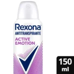 Desodorante Antitranspirante Aerosol Rexona Active Emotion Feminino 72h 150ml - Imagem 2