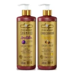 Kit Dolce Pet Shampoo Clareador Tonalizante + Condicionador Topázio Cereja e Avelã para Cães e Gatos 500Ml