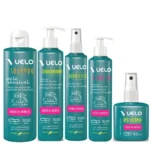 Kit Dolce Pet Shampoo Pele Sensível + Condicionador + Banho Á Seco +Leave-In+Deo Colônia Cheiro de Infância Cães e Gatos