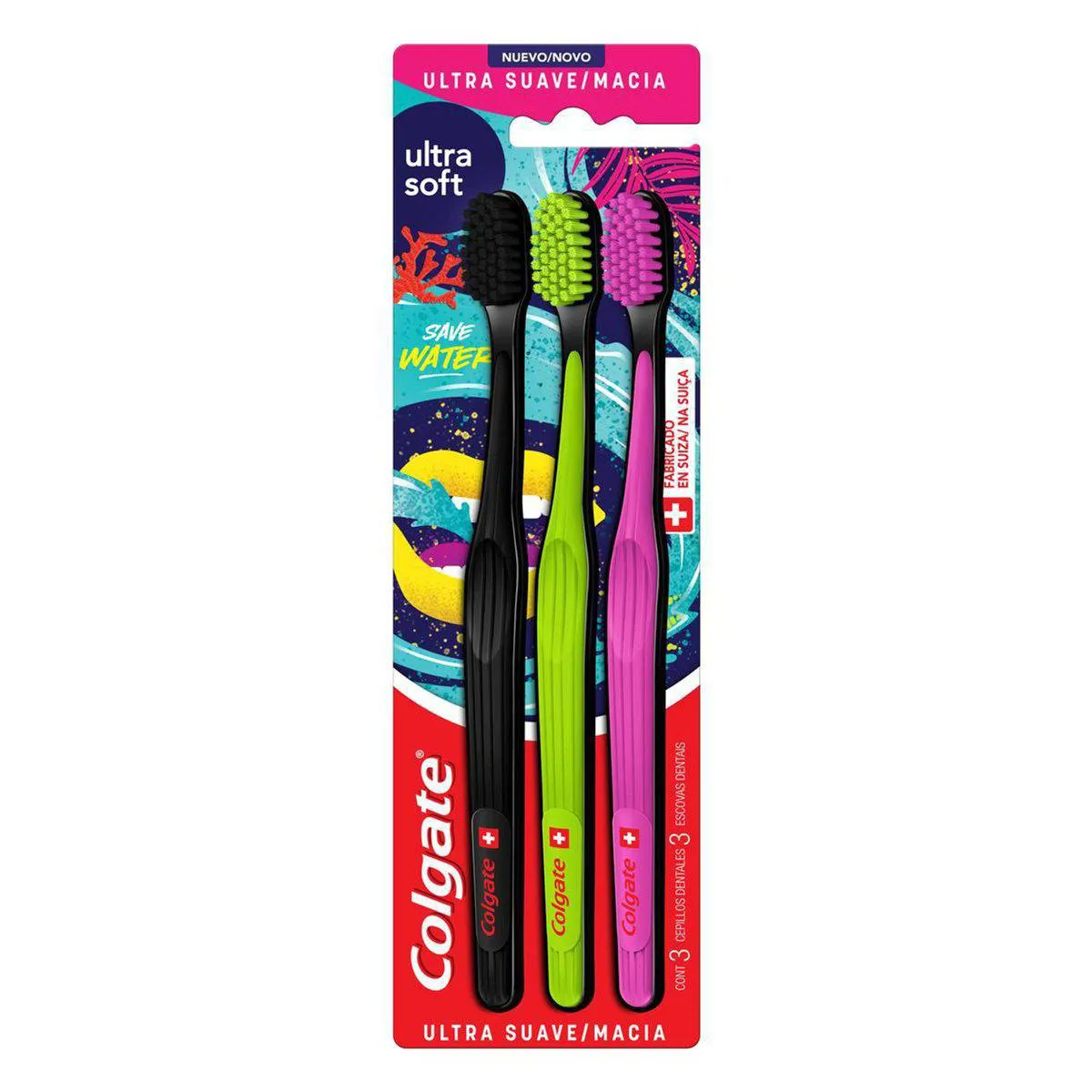 Escova de Dente Colgate Ultra Soft Ultra Macia com 3 unidade Escova de Dente Colgate Ultra Soft Ultra Macia com 3 unidades - Image 1