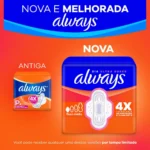 Absorvente Always Dia Ultra Suave com Abas 32 unidades - Image 4