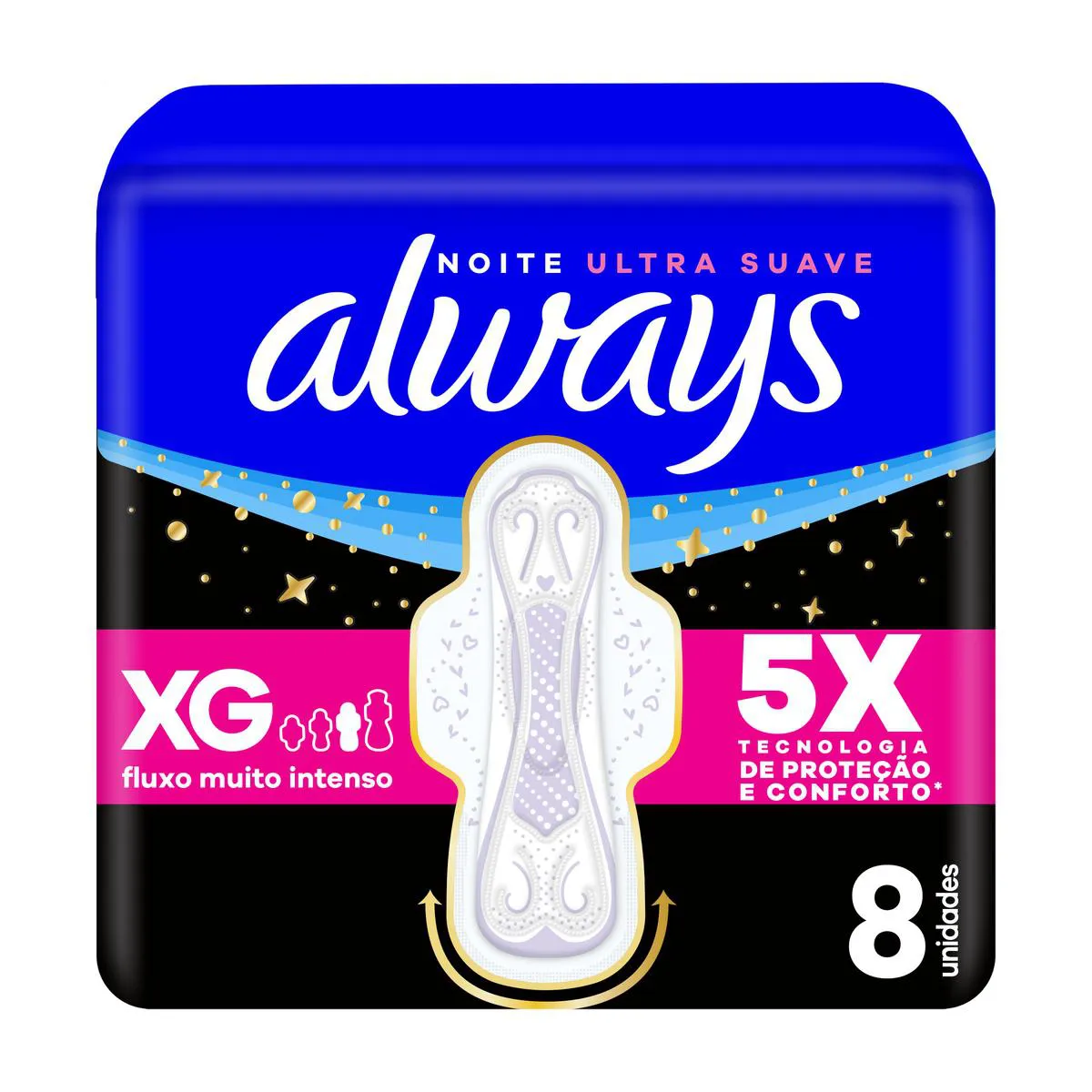 Absorvente Always Noite Ultra Suave com Abas 8 Unidades Absorvente Always Noite Ultra Suave com Abas 8 Unidades - Image 1