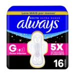 Absorvente Always Noite Ultra Suave com Abas 16 unidades