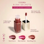 Lip Oil Eudora Niina Secrets Shine Flowers 7Ml Rosa Magnífica - Image 4