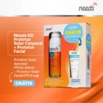 Kit Protetor Solar Needs Facial FPS 70 40g + Corporal FPS 50 Aerossol 200ml - Image 3