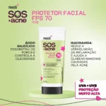 Protetor Solar Facial Needs SOS Acne FPS 70 40g - Image 2