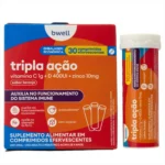 Vitamina C bwell Tripla Ação 30 Comprimidos Efervescentes