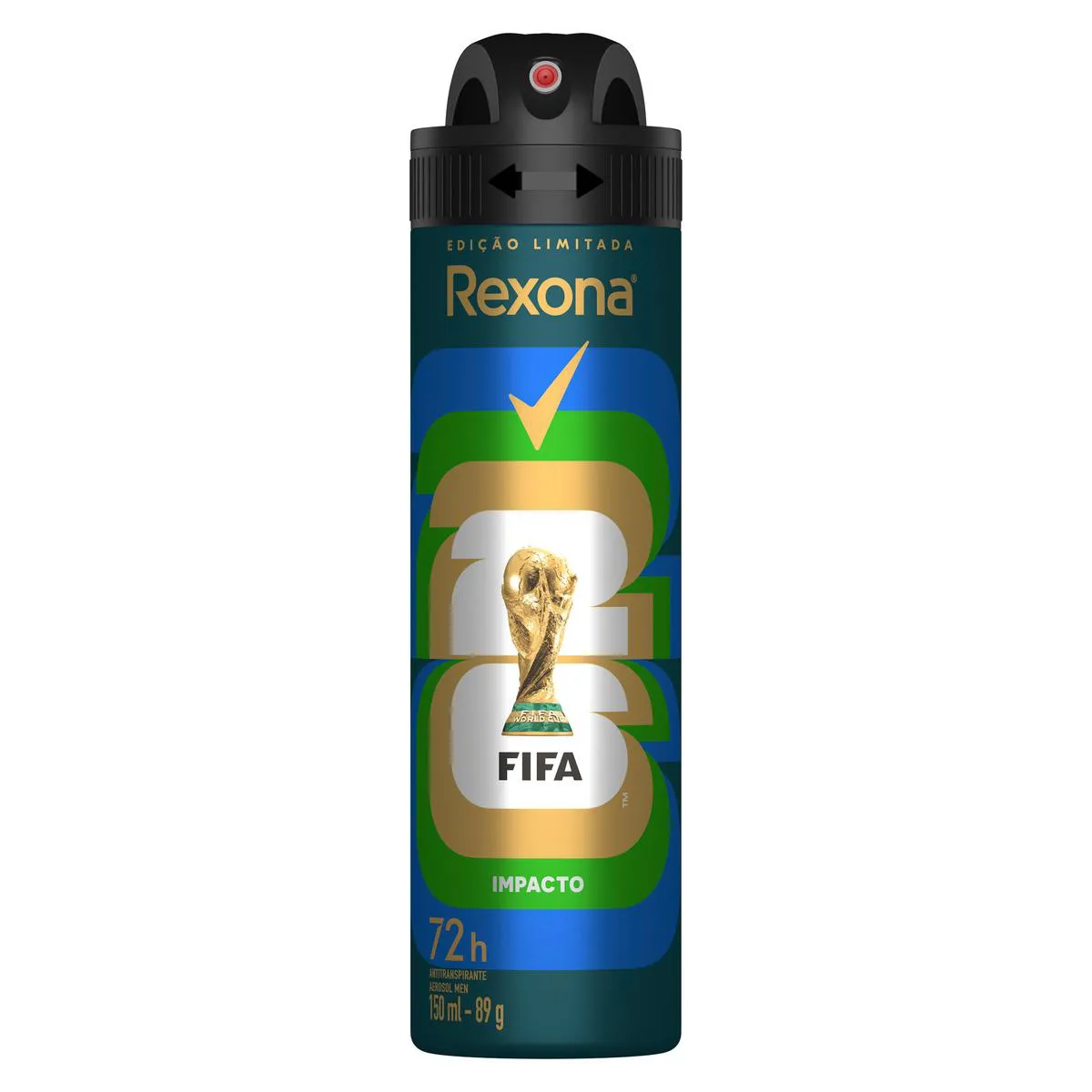Desodorante Antitranspirante Aerosol Rexona Men Impacto 72h Desodorante Antitranspirante Aerosol Rexona Men Impacto 72h 150ml - Imagem 1