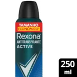 Desodorante Antitranspirante Aerosol Rexona Men Active Dry 72h 250ml - Imagem 2