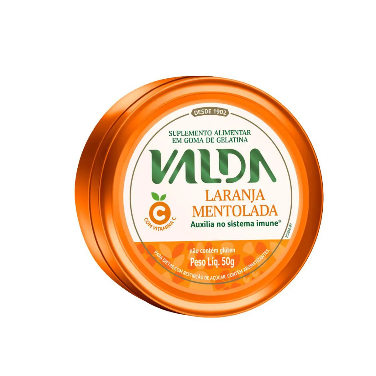 Balas de Gelatina Vitamina C Valda C Laranja Mentolada 50g Balas de Gelatina Vitamina C Valda C Laranja Mentolada 50g - Image 1