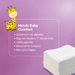 Algodão Quadrado Needs Baby Comfort 200 Unidades - Image 2