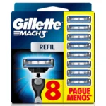 Carga para Aparelho de Barbear Gillette Mach3 com 8 unidades