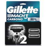 Refil para Aparelho de Barbear Gillette Mach3 Carbono 2 cargas