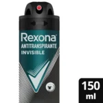 Desodorante Antitranspirante Aerosol Rexona Men Invisible 72h 150ml - Image 2