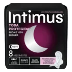 Absorvente Intimus Noturno Toda Protegida Com Abas Cobertura Suave 8 unidades
