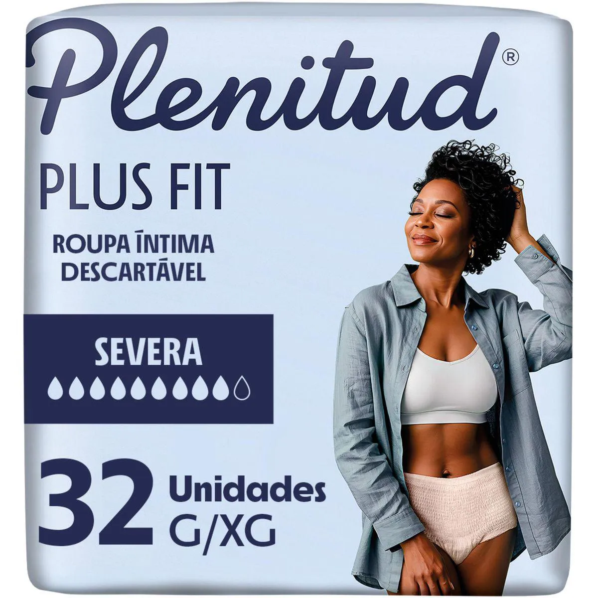 Roupa Íntima Descartável Feminina Plenitud Plus Fit G/XG 32 Roupa Íntima Descartável Feminina Plenitud Plus Fit G/XG 32 unidades - Image 1